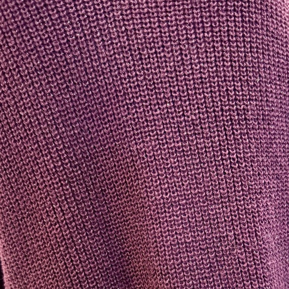a.n.a Oversized Dark Plum Cable Knit Sweater- size XL - Picture 9 of 12